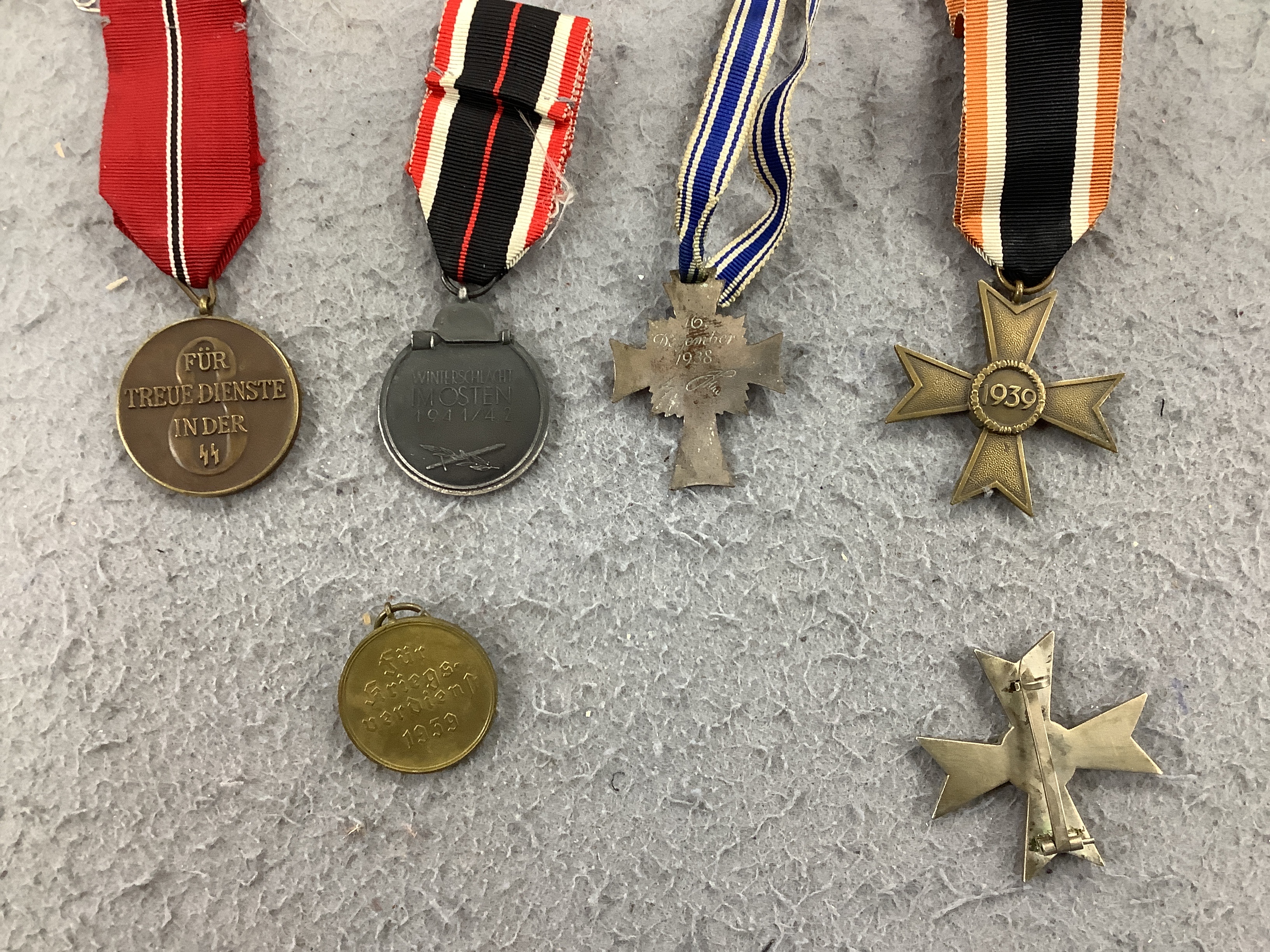 A group of German WWII medals